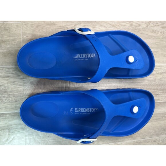 Birkenstock Sandals Womens 10 Mens 8 Gizeh Eva Rubber Royal Blue Thong Flip Flop - Picture 8 of 16